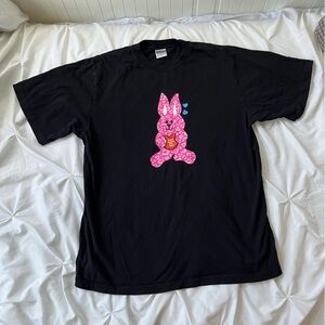 Noongoons Black T-Shirt with Pink Graphic